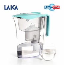 LAICA MikroPLASTIK-STOP vízszűrő kancsó szett mechanikus kijelzővel (1 db bi-flux univerzális szűrőbetéttel és 1 db MikroPLASTIK- STOP szűrőbetéttel)