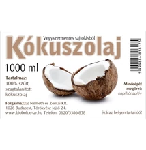 Kókuszolaj (tasakos) 1000 ml - Németh és Zentai, lejár 2025/05