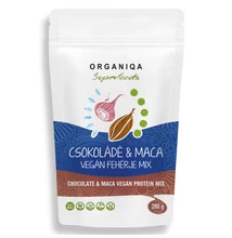 100% bio csokoládé-maca vegán fehérje mix 200 g - Organiqa