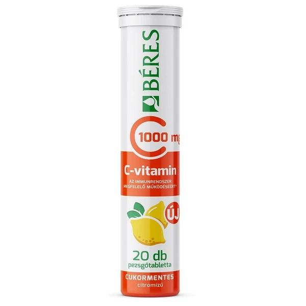  Béres C-vitamin 1000 mg cukormentes pezsgőtabletta – 20db