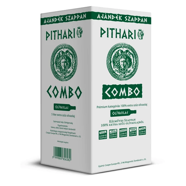 Pithari extra szűz olívaolaj 5 liter + 5 db Pithari szappan