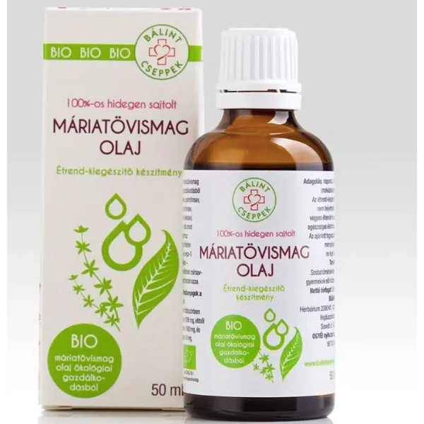 Bálint Cseppek Bio máriatövismagolaj 100% - 50 ml