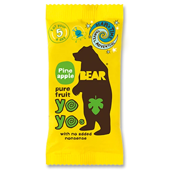 Bear yoyo ananászos természetes gyümölcs tekercs 20 g