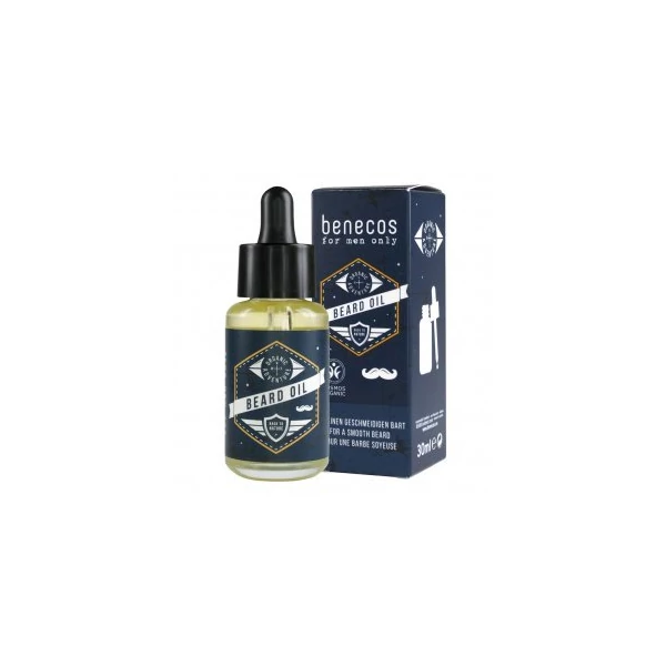 Szakáll puhító olaj (argán-, mandula-, napraforgó olajjal) 30 ml - benecos