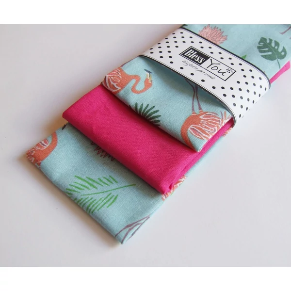 Textil zsebkendő M méret flamingós 3 db-os - Bless You