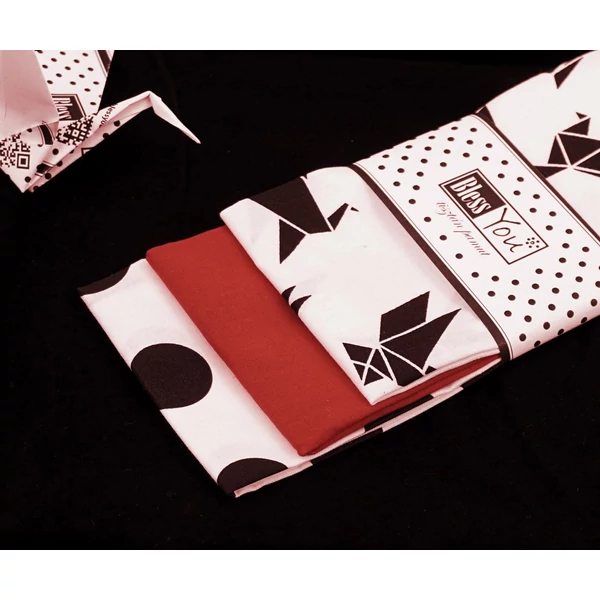 Textil zsebkendő L méret origami 3 db-os - Bless You