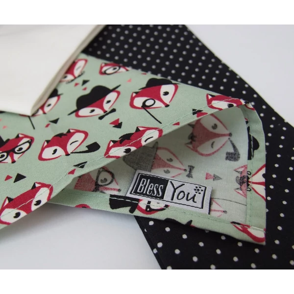 Textil zsebkendő S méret (20x20cm) rókás 3 db-os - Bless You