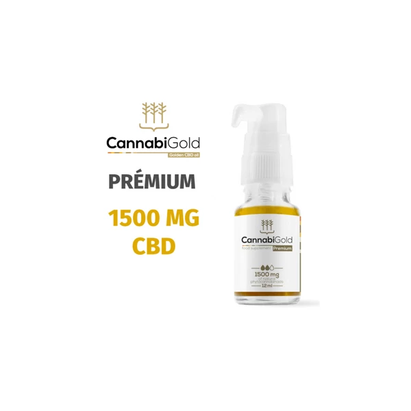 CannabiGold Premium CBD olaj 12 ml (1500 mg CBD)