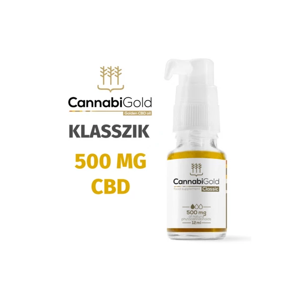 CannabiGold Classic CBD olaj 12 ml (500 mg CBD)