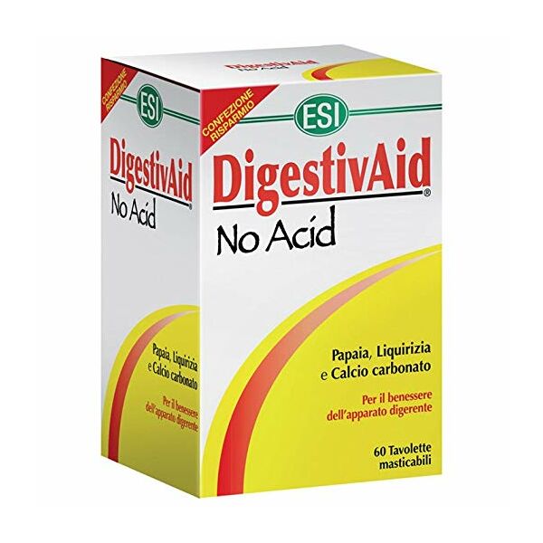 Lúgosító-savlekötő Digestivaid No Acid szopogatós tabletta 60 db - ESI (nagy kiszerelés)