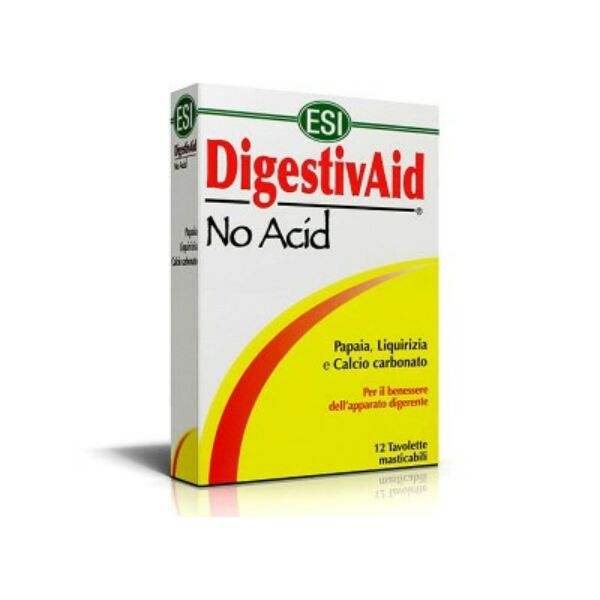 Lúgosító-savlekötő Digestivaid No Acid szopogatós tabletta 12 db - ESI
