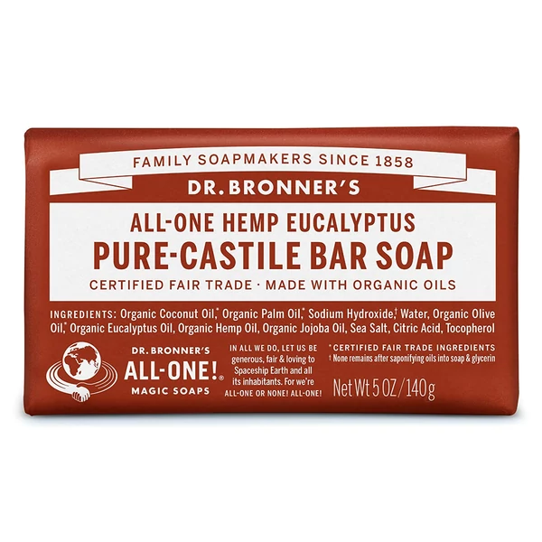 Szilárd szappan eukaliptusz 140 g - Dr. Bronners