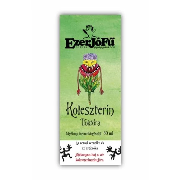 Koleszterin tinktúra gyógynövény cseppek (alkoholos) 50 ml - Ezerjófű