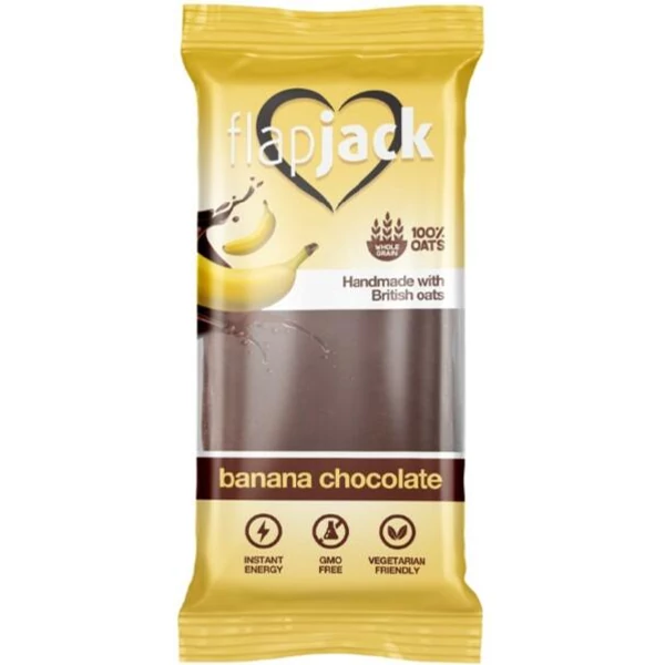 Zabszelet banános, csokoládé ízű bevonattal 100 g - Flap Jack