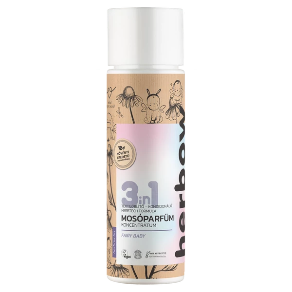 Herbow 3in1 mosóparfüm öblítő és kondicionáló koncentrátum - Tündér baba (200 ml)