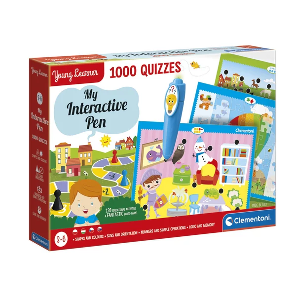 Clementoni - Interaktív toll kvízjáték gyerekeknek (1000 kérdés)