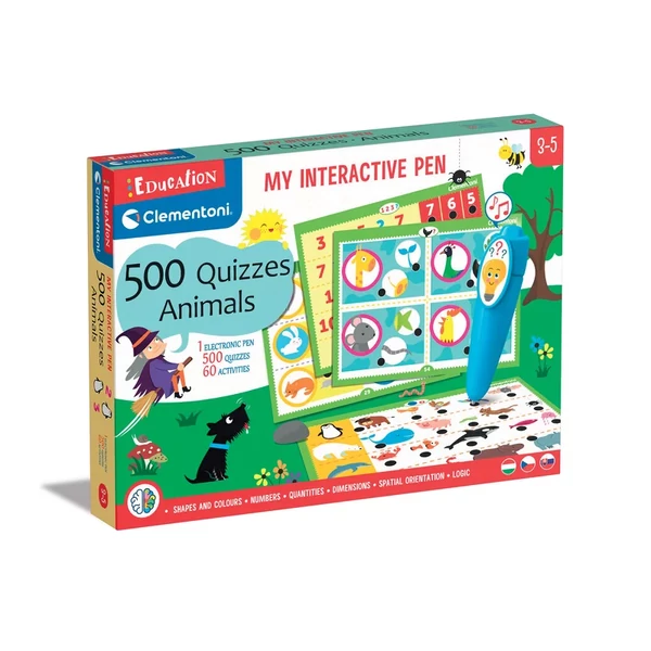 Clementoni - 500 állatos kvíz ovisoknak interaktív tollal