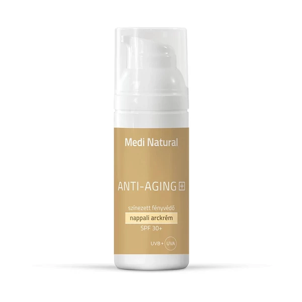  Anti-aging+ Színezett fényvédő nappali arckrém SPF 30+ - Medinatural