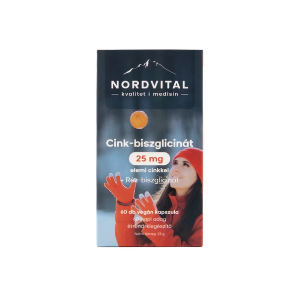 Nordvital Cink-biszglicinát + Réz 60 db kapszula