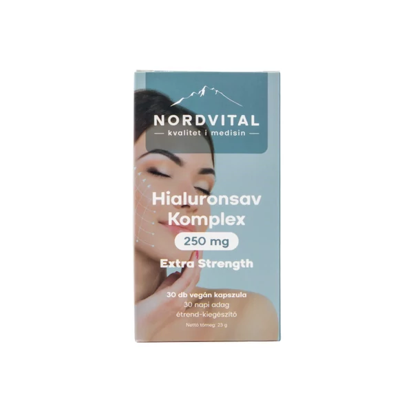 Nordvital Hialuronsav komplex 30 db vegán kapszula