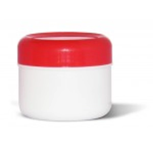 Kozmetikai tégely PP fehér-piros 75 ml