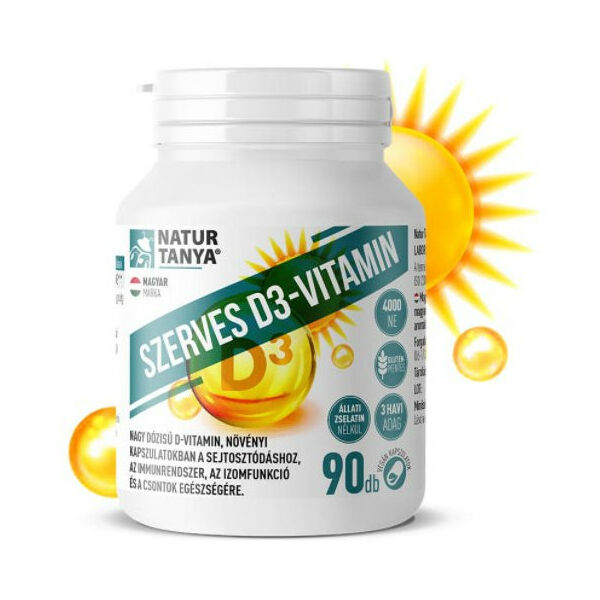 Natur Tanya® Szerves D3-vitamin 4000NE 90 db (90 napi adag)