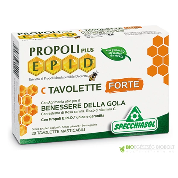 Cukormentes propolisz FORTE szopogatós tabletta C vitaminnal 20 db - Specchiasol