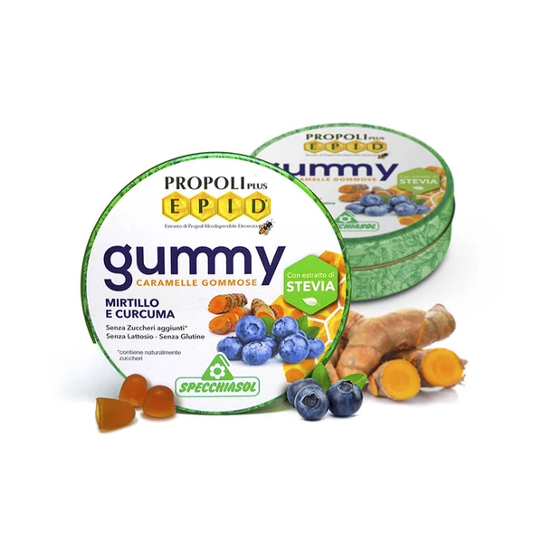 Szopogatós gumicukor - EPID® propolisz, fekete áfonya, kurkuma