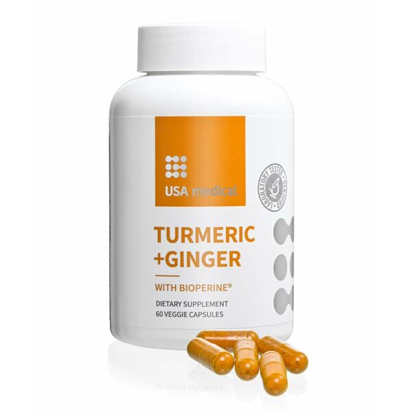 Turmeric+ginger (kurkuma és gyömbér) kapszula 60 db - USA medical
