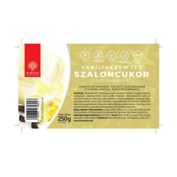 Almitas Szaloncukor Vanília ízű krémmel töltve 250 g