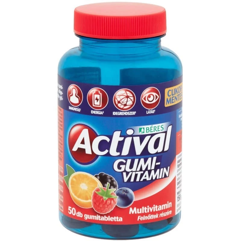  Béres Actival felnőtt gumivitamin – 50db