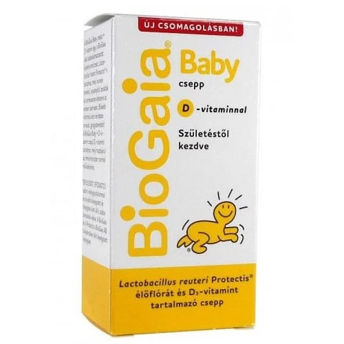  BioGaia Baby étrendkiegészítő csepp + D3-vitamin – 5ml