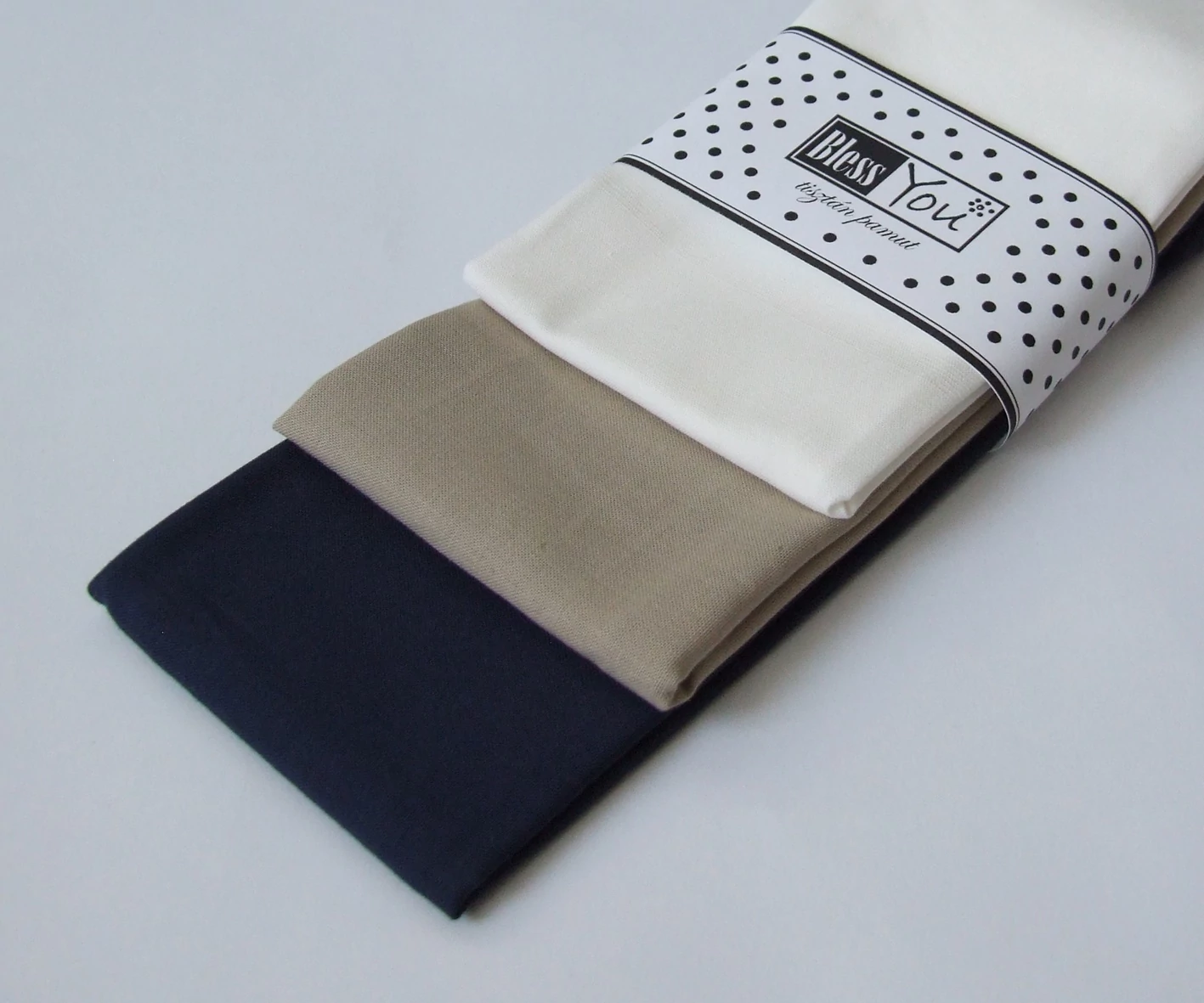 Textil zsebkendő férfiaknak classic 3 db-os - Bless You