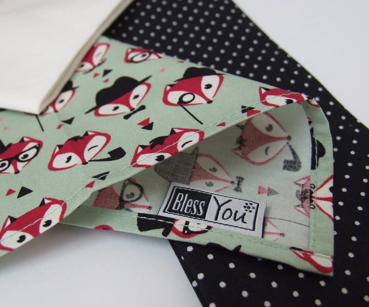 Textil zsebkendő S méret (20x20cm) rókás 3 db-os - Bless You