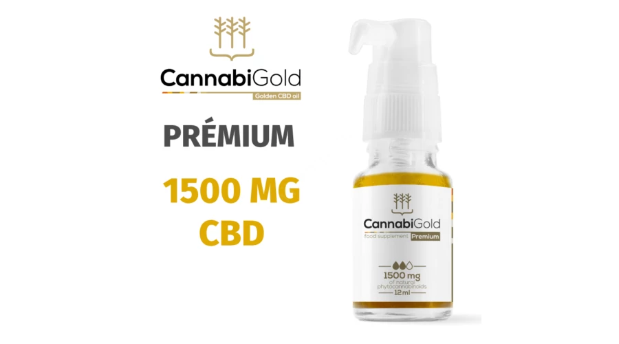 CannabiGold Premium CBD olaj 12 ml (1500 mg CBD)
