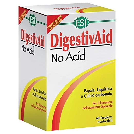 Lúgosító-savlekötő Digestivaid No Acid szopogatós tabletta 60 db - ESI (nagy kiszerelés)