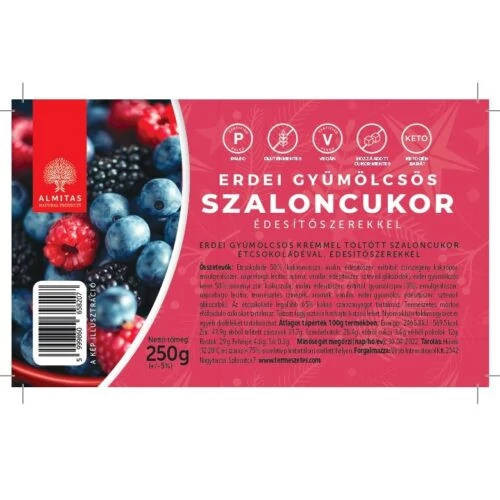 Almitas Szaloncukor Erdei gyümölcskrémmel 250 g