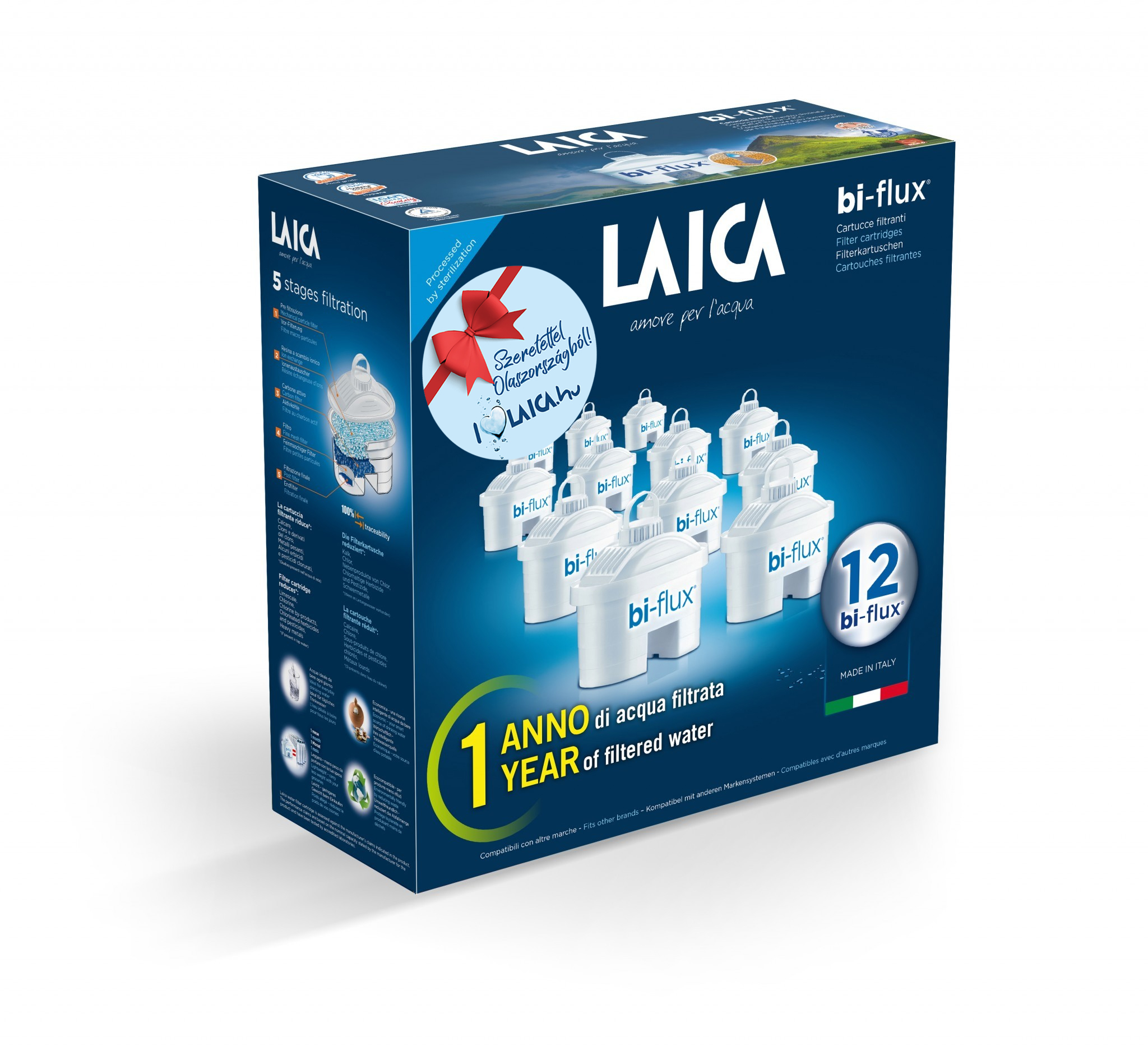 LAICA 12 db-os bi-flux szűrőbetét