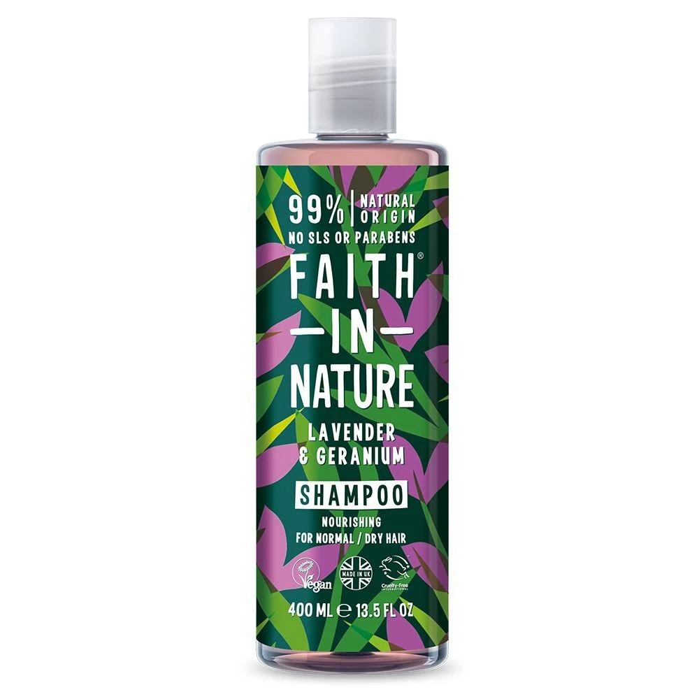 Sampon levendula és geránium- Faith in Nature (400 ml)