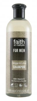 Gyömbér és lime sampon férfiaknak - Faith in Nature (400 ml)