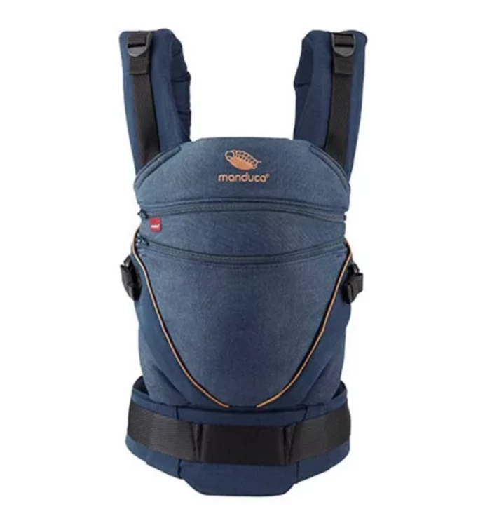 Manduca XT biopamut csatos babahordozó - Denimblue Toffee