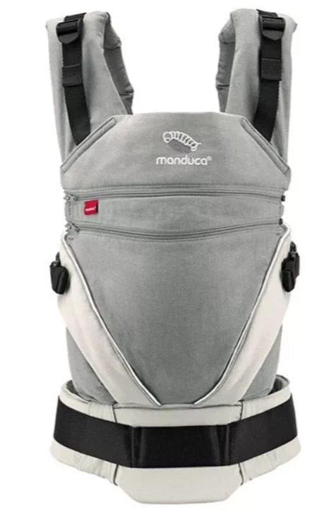 Manduca XT biopamut csatos babahordozó - Grey-White (szürke)