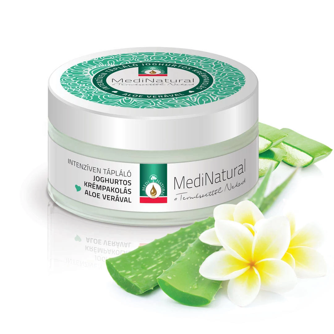 Krémpakolás, intenzíven tápláló joghurtos, aloe verával 100 ml - Medinatural