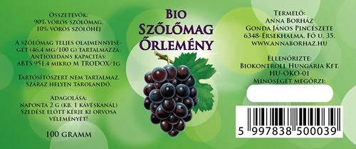 Bio szőlőmag őrlemény 100 g