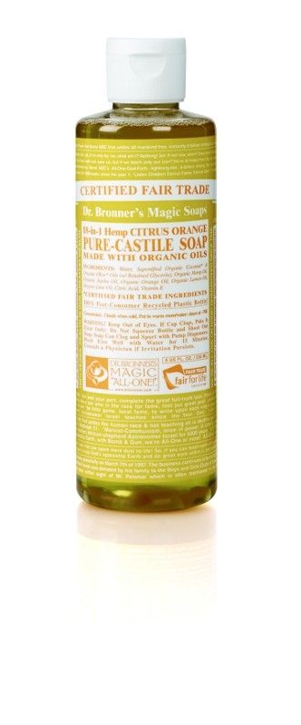 Folyékony szappan és tusfürdő citrus-narancs bio 240 ml - Dr. Bronners