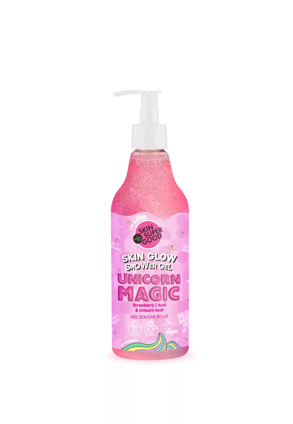 Skin Super Good - Tusfürdő gél ragyogásfokozó „unicorn magic” 500 ml