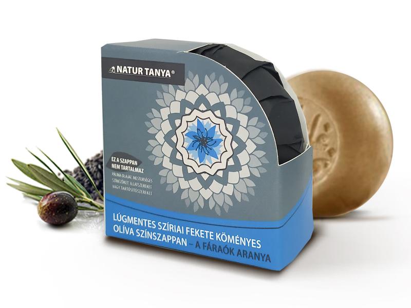Szíriai oliva színszappan fekete köményes 100 g - Natúr Tanya