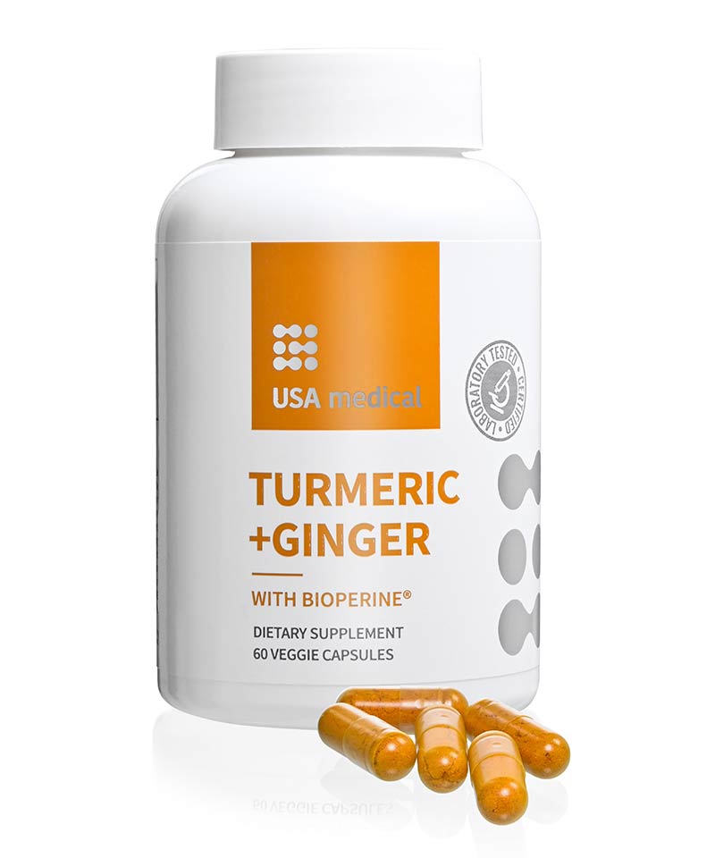 Turmeric+ginger (kurkuma és gyömbér) kapszula 60 db - USA medical