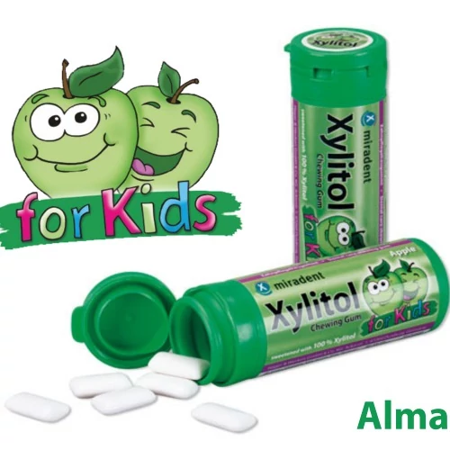 Gyermek rágógumi alma ízű 30 db - Xylitol Kids